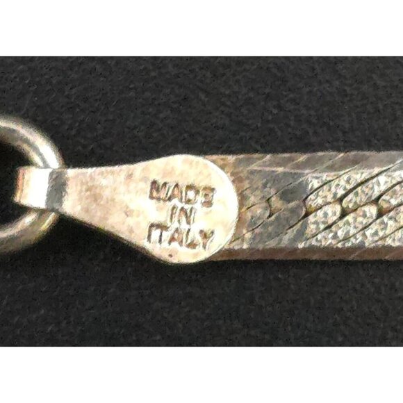 Vior 925 Sterling Silver Vntg Snake Chain Bracelet With Lobster Clasp Italy - Picture 7 of 10